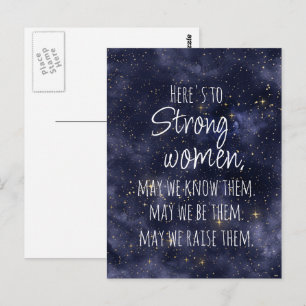 Sternennacht Starke Frauen Motivations-Postkarte Postkarte