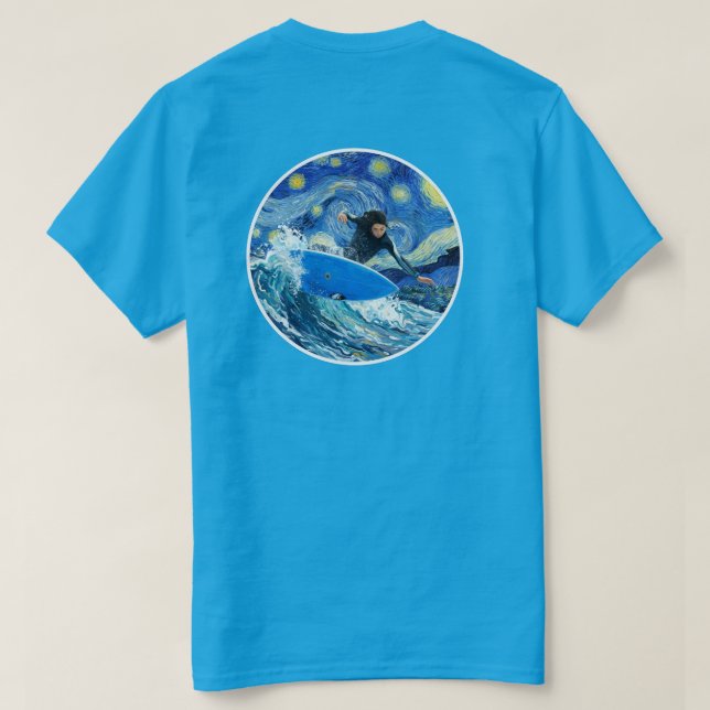 Sternennacht Surfer  T-Shirt (Design Rückseite)