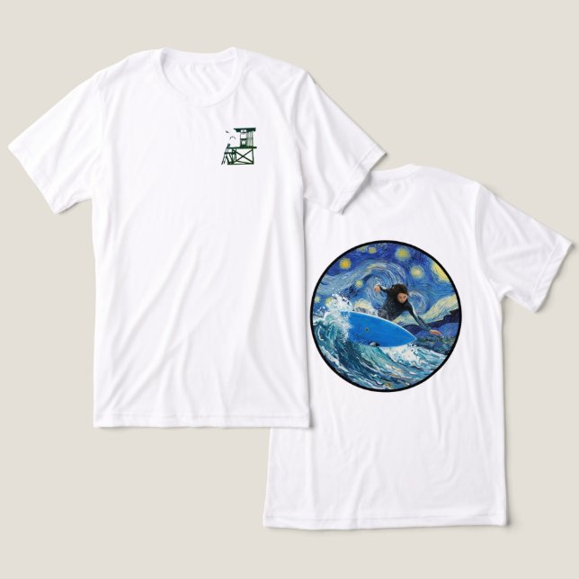 Sternennacht Surfer  Tri-Blend Shirt (Design vorne & hinten)