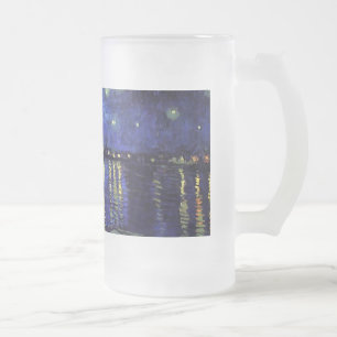 Sternennacht über der Rhone 1890 Mattglas Bierglas