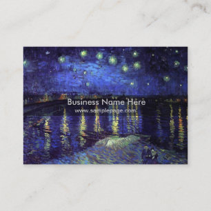 Sternennacht über der Rhone 1890,Van Gogh Visitenkarte
