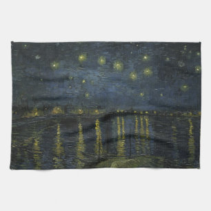 Sternennacht über der Rhône, Ölgemälde Van Gogh Geschirrtuch