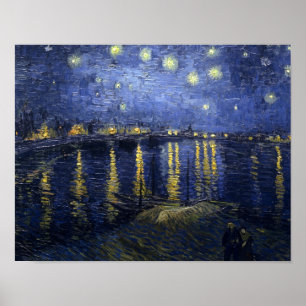 Sternennacht über der Rhone Poster