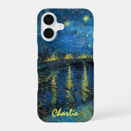 Sternennacht über der Rhône – Van Gogh – Maßgeschn iPhone 16 Hülle