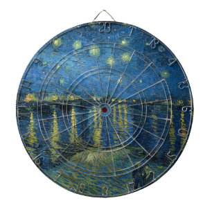 Sternennacht über der Rhone (von van Gogh) Dartscheibe