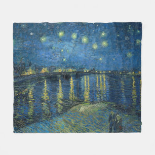 Sternennacht über der Rhone (von van Gogh) Fleecedecke