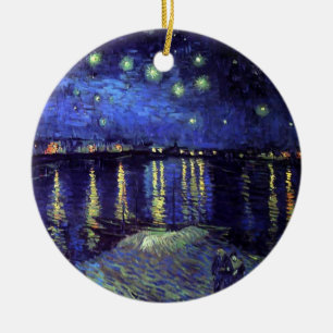 Sternennacht über der Rhone von Van Gogh Keramik Ornament