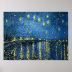 Sternennacht über der Rhone von Van Gogh Poster