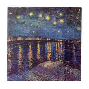 Sternennacht über der Rhone von Vincent van Gogh Fliese