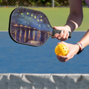 Sternennacht über der Rhone von Vincent van Gogh Pickleball Schläger