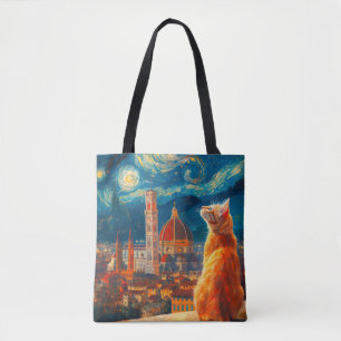 Sternennacht über Florenz Ginger Cat Art