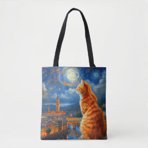Sternennacht über Florenz Ginger Cat Art