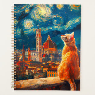 Sternennacht über Florenz Ginger Cat Art Planer