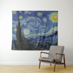 Sternennacht Vincent van Gogh GalerieHD Kunst Wandteppich