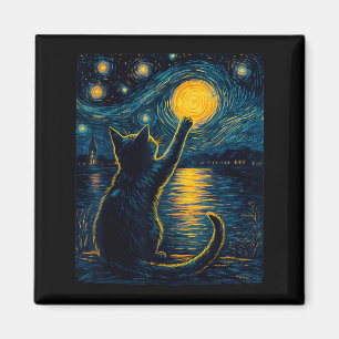 Sternennacht-Vincent-Van-Gogh-Liebhaber schwarzer Magnet