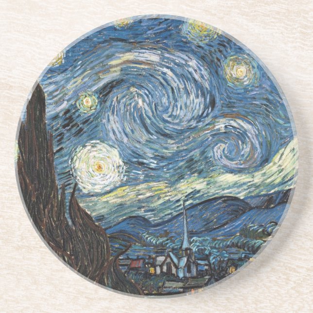 Sternennacht von Van Gogh Getränkeuntersetzer (Vorne)