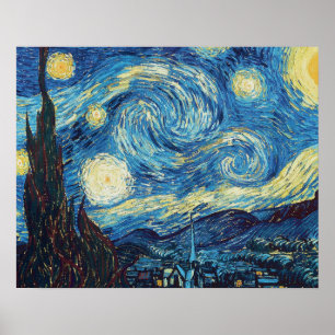Sternennacht von Van Gogh Klassische Impressionism Poster