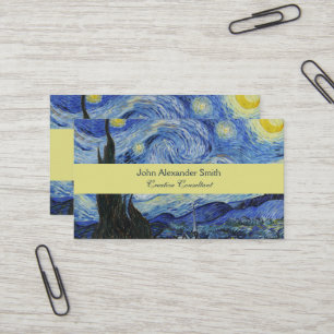 Sternennacht von Van Gogh - Wirbelnder Himmel, Bla Visitenkarte