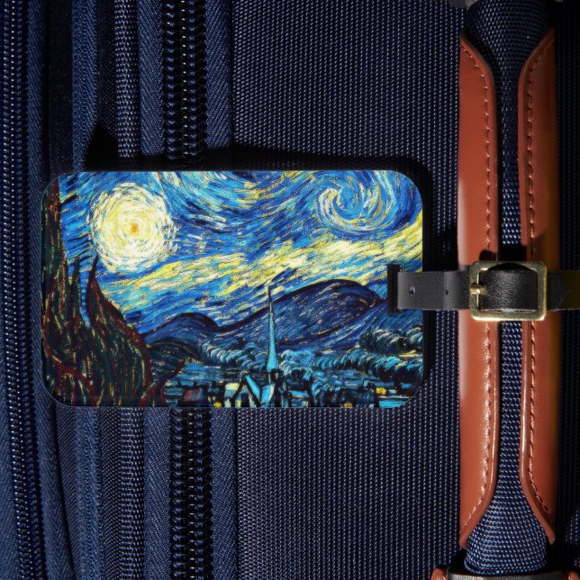 Sternennacht von Vincent van Gogh, Gepäckanhänger (Vorderseite Insitu 4)