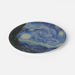 Sternennacht von Vincent Van Gogh Pappteller