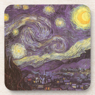 Sternennacht von Vincent van Gogh, Vintage Fine Ar Untersetzer