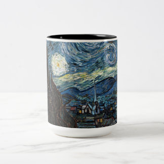 Sternennacht von Vincent Van Gogh Zweifarbige Tasse