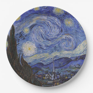 Sternennacht von Vincent Willem van Gogh Malerei Pappteller