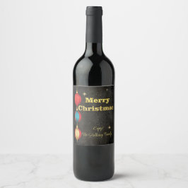 Sternennacht Weihnachten Weinetikett