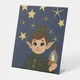 Sternennacht-Weihnachtself Sockelschild