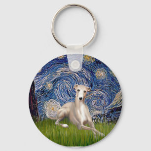 Sternennacht - Whippet #2 Schlüsselanhänger