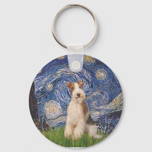 Sternennacht - Wire Fox Terrier 3 Schlüsselanhänger