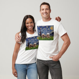 Sternennacht - Zwei Brüssel-Griffons T-Shirt