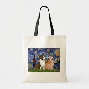 Sternennacht - Zwei Welsh Corgis (C + P) Tragetasche