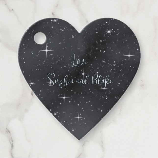 Sternennachtsmond-Phasen Celestial Wedding Geschenkanhänger (Vorderseite)