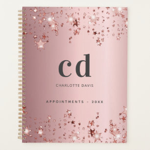 Sternenname in rosa Monogramm Planer