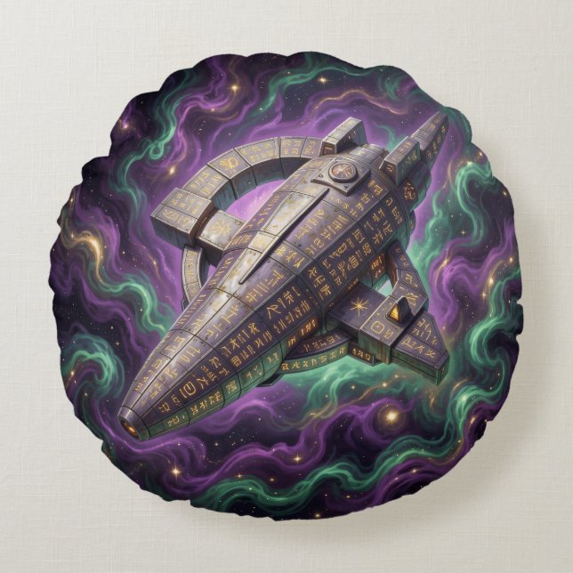 Sternenpfad – Reise durch das Universum´12 Rundes Kissen (Vorderseite)