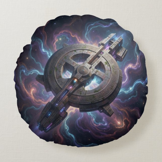 Sternenpfad – Reise durch das Universum´14 Rundes Kissen (Vorderseite)