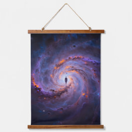 Sternenpfad – Reise durch das Universum´3 Wandteppich Mit Holzrahmen