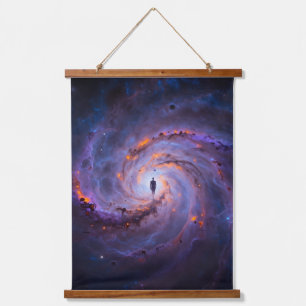 Sternenpfad – Reise durch das Universum´3 Wandteppich Mit Holzrahmen