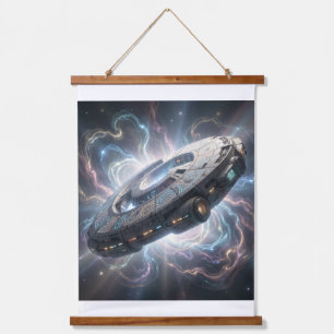 Sternenpfad – Reise durch das Universum´8 Wandteppich Mit Holzrahmen