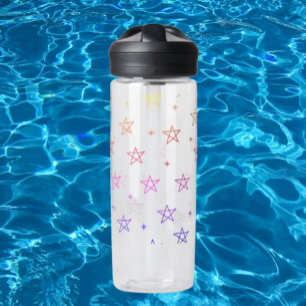 Sternenregenbogen-Star-Doodle Trinkflasche