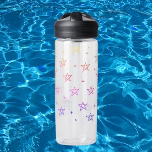 Sternenregenbogen-Star-Doodle Trinkflasche (Von Creator hochgeladen)
