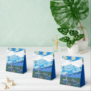 Sternenreiche Mill Valley Nacht - Gemälde von Mhan Geschenkschachtel