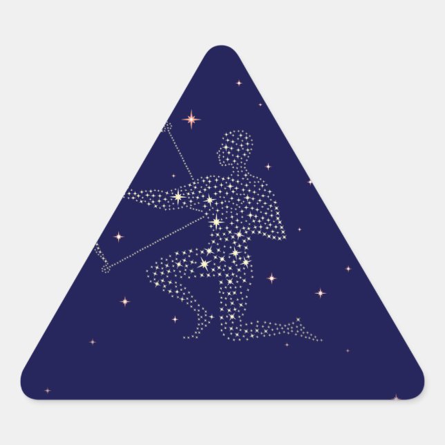 Sternensagittarius Dreieckiger Aufkleber (Vorderseite)