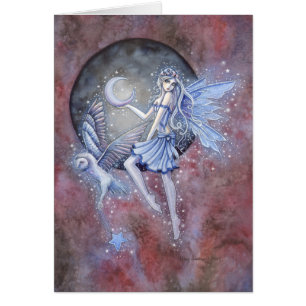 Sternensammler Feen- und Eulen-Fantasy-Kunst