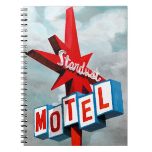 Sternenstaub-Motelschild Notizblock