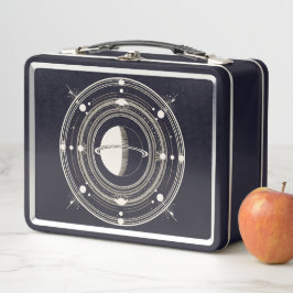 Sternenstaub-Seele-Saturn-Lunchbox Metall Brotdose