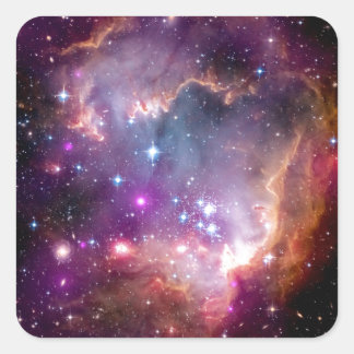 Sternentstehung in NGC 602 - NASA Hubble-Weltraumf Quadratischer Aufkleber