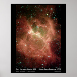 Sternentstehung-Region TEA - Spitzer Teleskop Poster