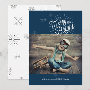 Sternexplosion 1 Foto-Urlaubskarte in der Marine Feiertagskarte